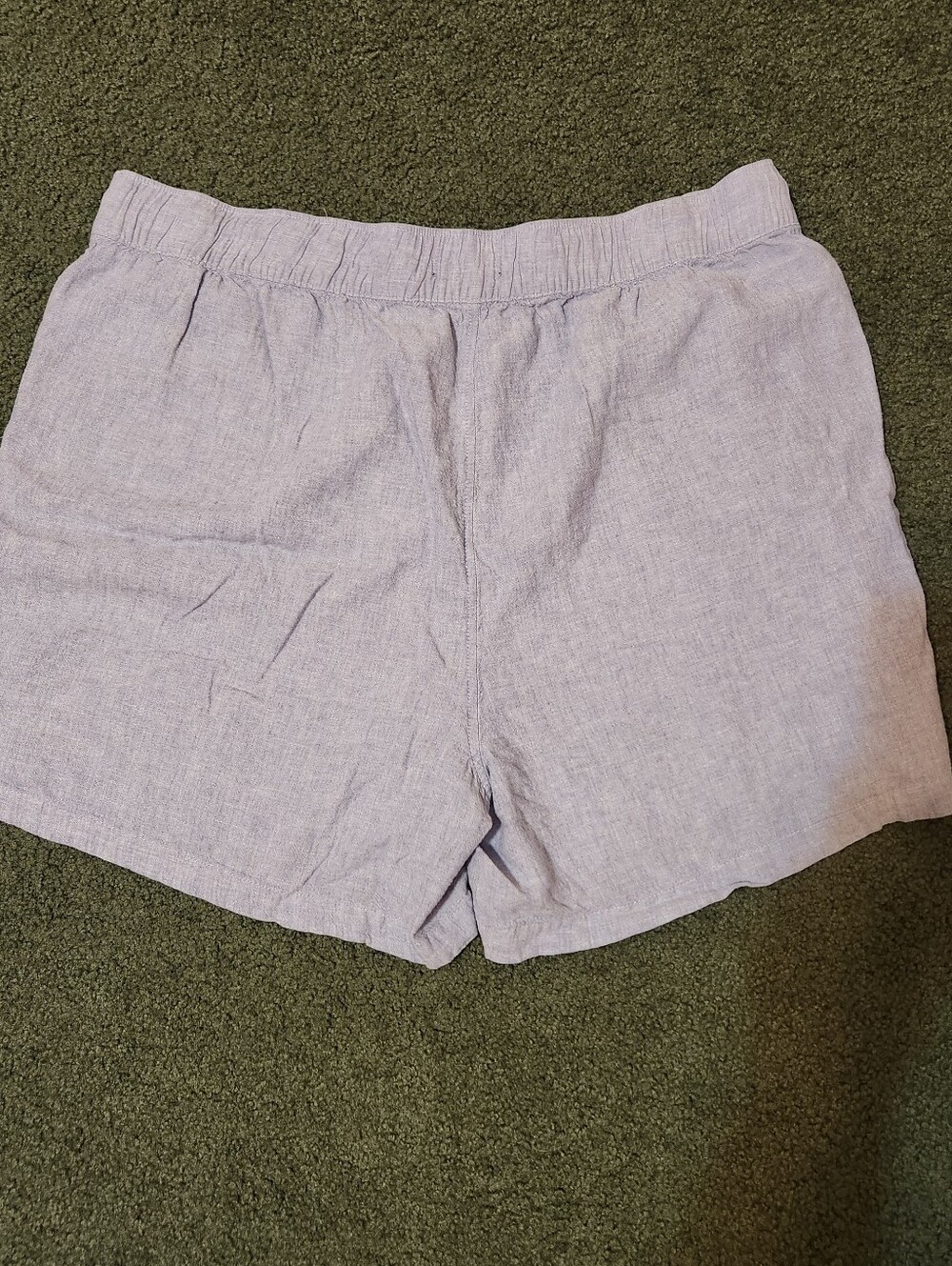 Tahari Women's Size 1X Linen Blend Chambray Shorts Pull On Drawstring Beachy - Picture 2 of 4
